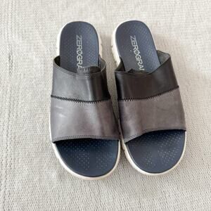 Cole Haan Black + Blue Colorblock Zero Grand Slide On Sandals - Men's 12